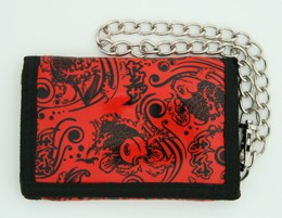 Carper red mixed with chain wallet
