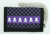 Check skull purple mixed with chain wallet