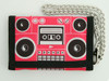 Stereo pink mixed with chain wallet