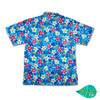 Mixed flower blue hawaii shirt