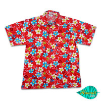 Mixed flower red hawaii shirt