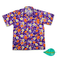 Mixed flower purple hawaii shirt