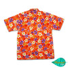 Mixed flower orange hawaii shirt
