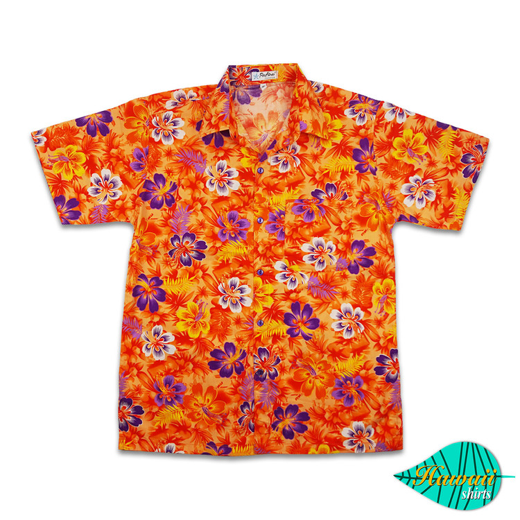 Fullibiscus orange hawaii shirt