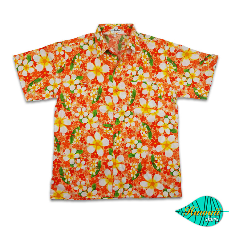 Foam orange hawaii shirt