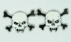 Skull tooth white cute stud