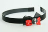 Black-red / skull plain black red bow & skull