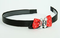 Black-red / cute Sk bone black-red Red bow & skull