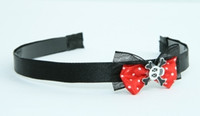 Black-red / skull cross eye white-black red bow & skull