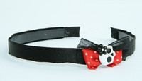 Black-red / skull flower white-black red bow & skull
