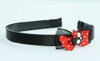 Black-red / skull flower black-red Red bow & skull