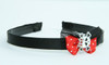 Black-red / cute skull bone white-red Red bow & skull