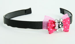 Pink / cute sk bone pink dark pink bow & skull