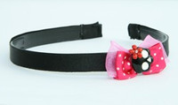 Pink / skull flower black-red dark pink bow & skull
