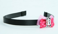 Pink / cute skull bone white-red dark pink bow & skull