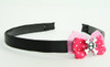 Pink / skull cross eye black-white dark pink bow & skull