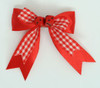 Check red / red-black dice hair clips piece