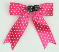 Pink-white / black dice hair clips piece