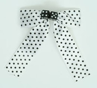 Dot white-black / black dice hair clips piece