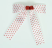 Dot white-red / red-black dice hair clips piece