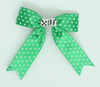 Dot green-white / white dice hair clips piece