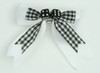 Check white / black dice hair clips piece