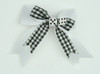 Check white / white dice hair clips piece
