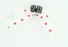 Star white-red / black-white dice hair clips piece
