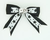 Star dot black-white dice hair clips piece