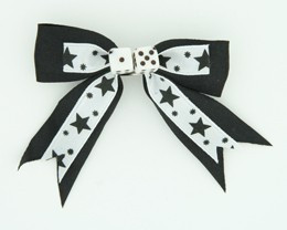 Star dot black-white dice hair clips piece