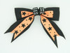 Star dot orange-black dice hair clips piece