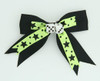 Star dot green-black dice hair clips piece