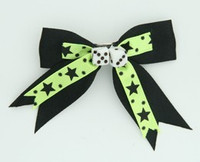 Star dot green-black dice hair clips piece