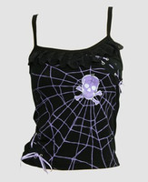 Front - PUS spider lace purple top punk top