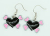 Heart bone black-pink sweet pendant