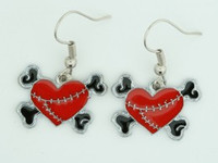 Heart bone red-black sweet pendant
