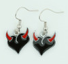 Heart horn black-red sweet pendant