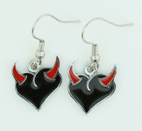 Heart horn black-red sweet pendant