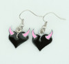 Heart horn black-pink sweet pendant