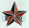 Star black-red star ring