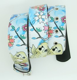 Carper flower white animal belt
