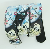 Carper flower black animal belt