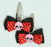 Black-red/ skull plain pink red skull