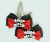 Black-red / cute skull bone Bl-pink red skull