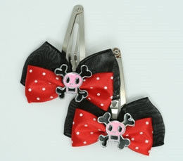 Black-red / Sk squared pink red skull