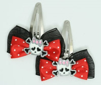 Black-red / cute Sk bone Wh-pink red skull