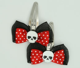 Black-red / skull plain white red skull