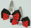 Black-red / Sk tooth pink red skull