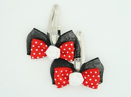Black-red / flower white red mix