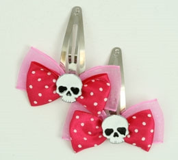 Pink / skull plain white dark pink skull